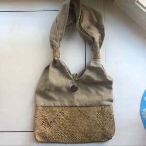 Linen beach bag